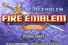 Fire Emblem - Fuuin no Tsurugi (english translation) Title Screen